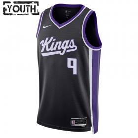 Dres Sacramento Kings Kevin Huerter Nike 2023-24 Icon Edition Crno Swingman - Dječji